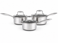 PRO STEEL+ Fusion 6pc Saucepan Set