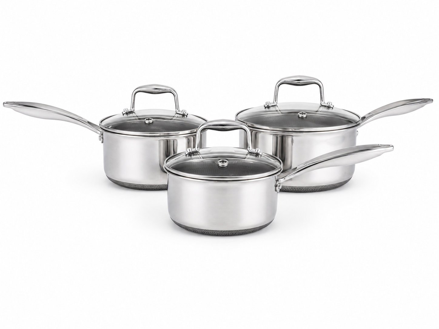 PRO STEEL+ Fusion 6pc Saucepan Set
